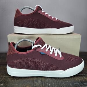Vessi Weekend 1.5 Mens Size 10 Waterproof Shoes Sneakers Mahogany Red White